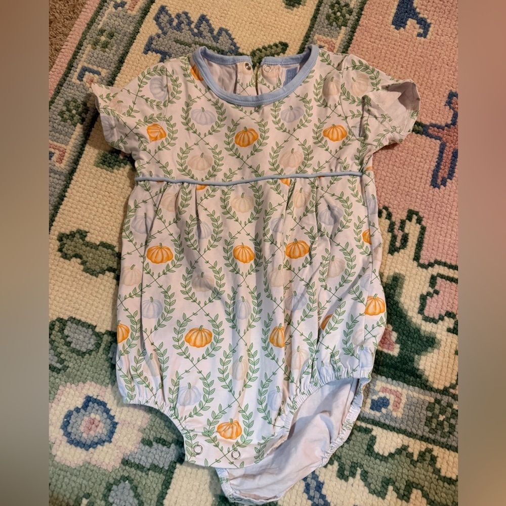 Trotter street kids pumpkin playsuit